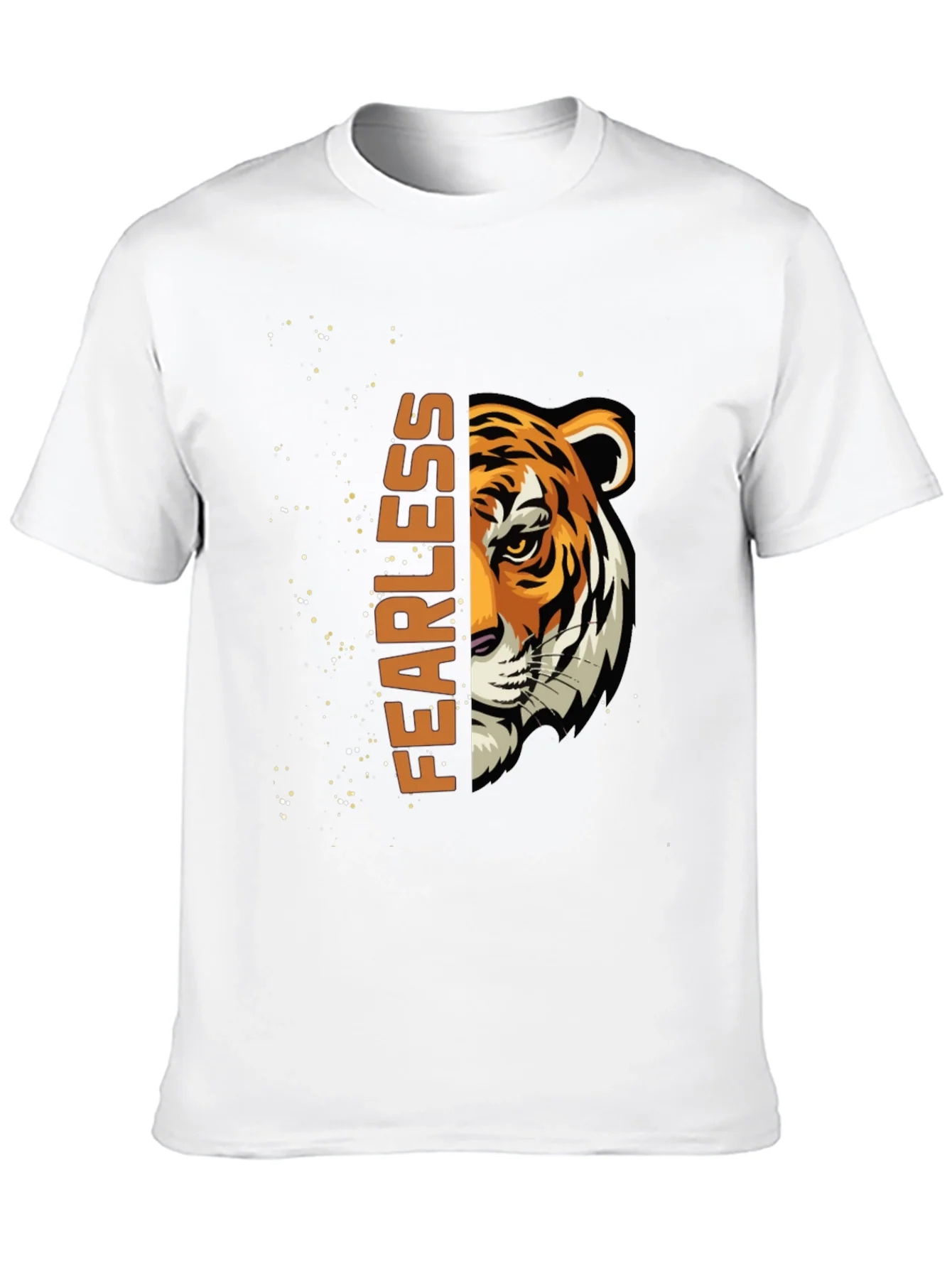 Fearless Tiger Graphic T-Shirt - Black Cotton Tee