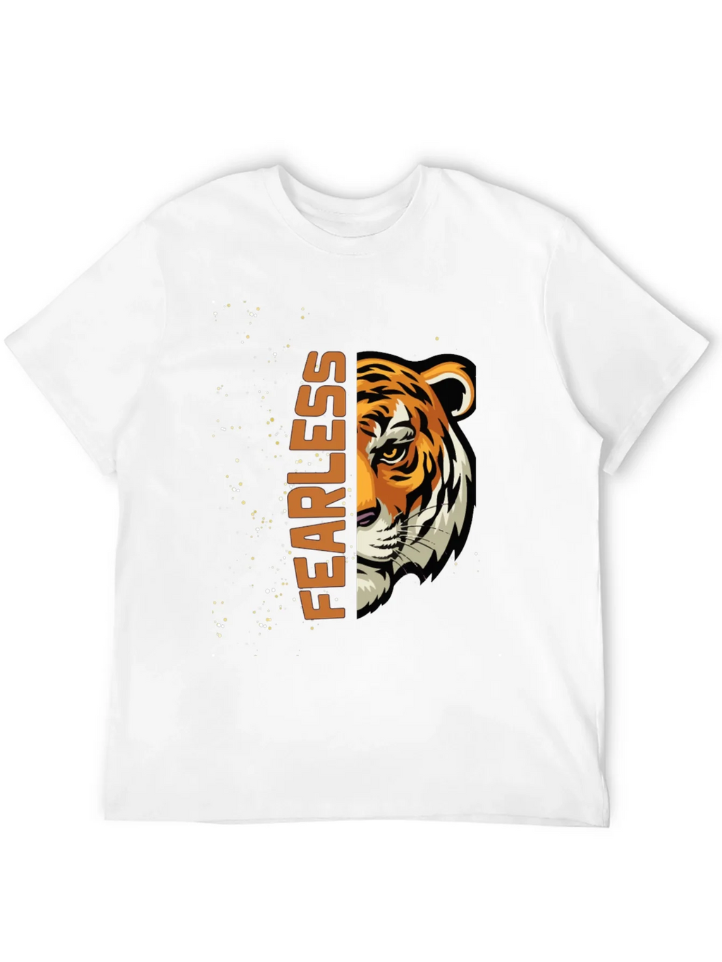 Fearless Tiger Graphic T-Shirt - Black Cotton Tee