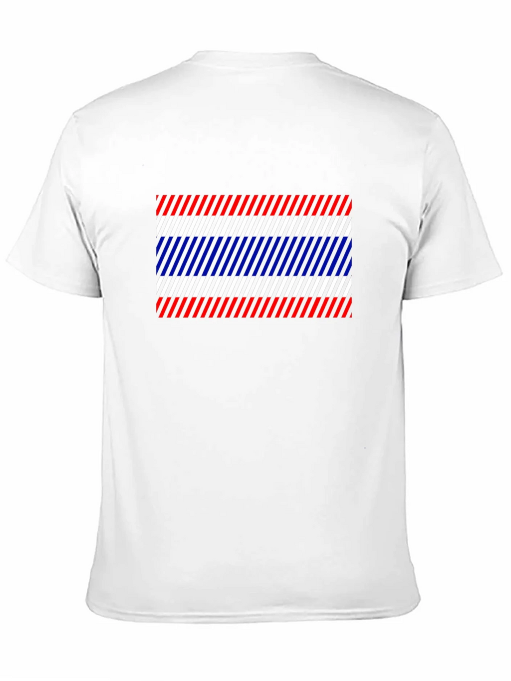 Thailand Flag Diagonal Stripes Black T-Shirt