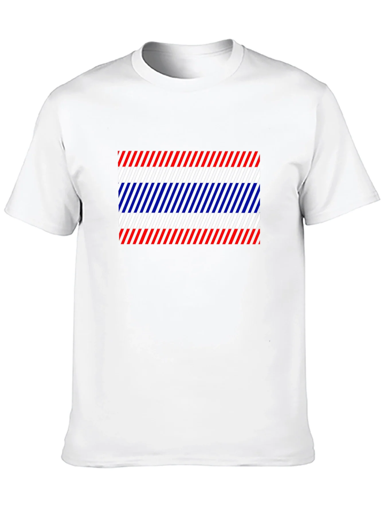 Thailand Flag Diagonal Stripes Black T-Shirt