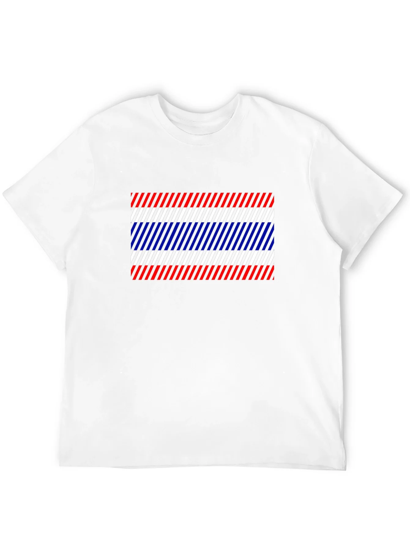 Thailand Flag Diagonal Stripes Black T-Shirt