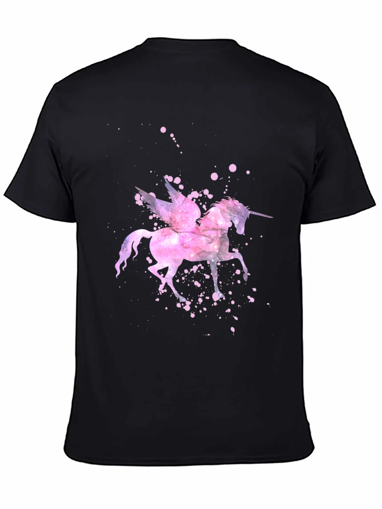 Unicorn Pegasus Graphic T-Shirt - Black Cotton Tee