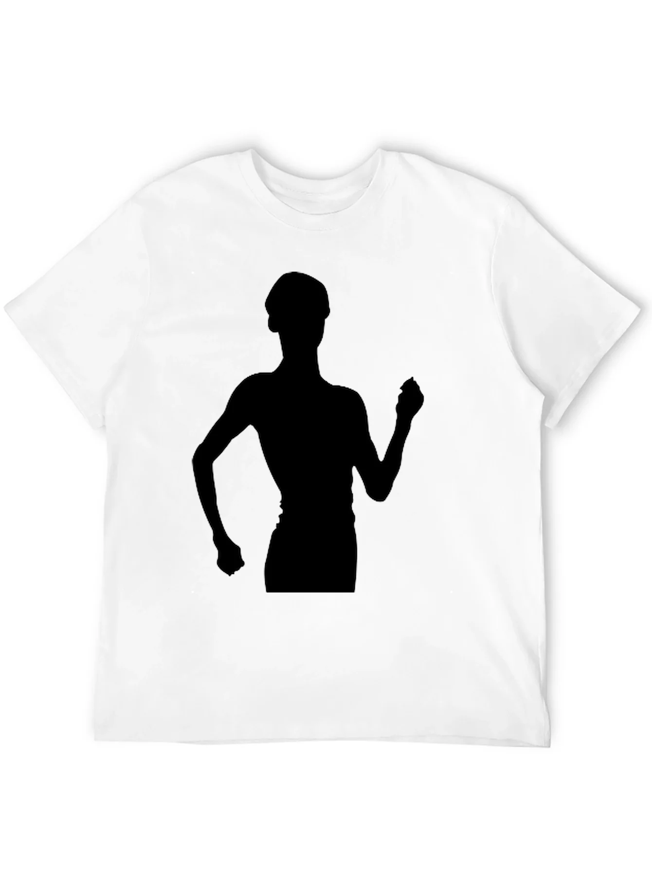 Silhouette Runner Graphic Tee - Black Cotton Comfort