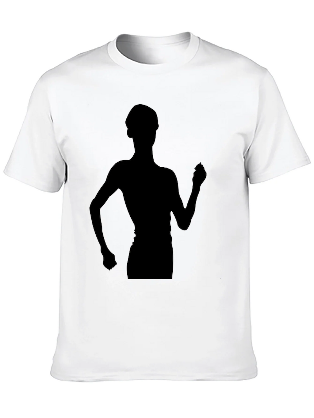 Silhouette Runner Graphic Tee - Black Cotton Comfort