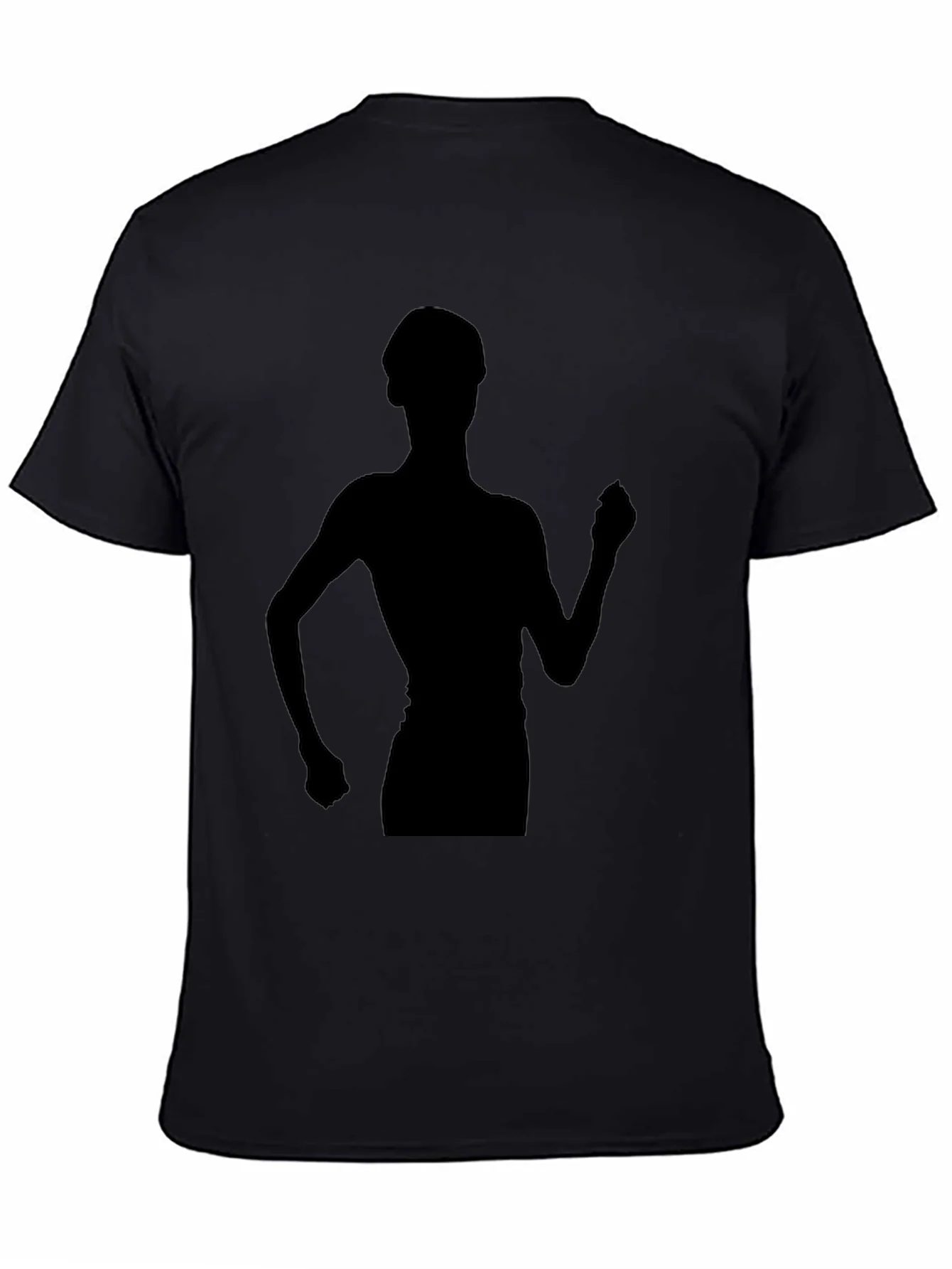 Silhouette Runner Graphic Tee - Black Cotton Comfort