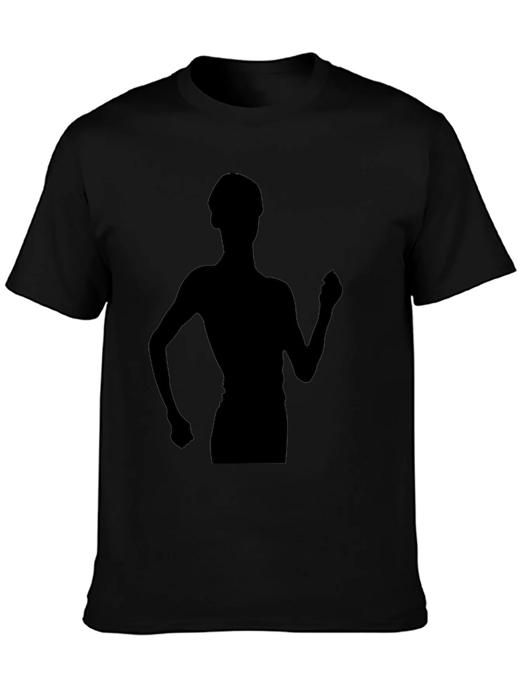 Silhouette Runner Graphic Tee - Black Cotton Comfort