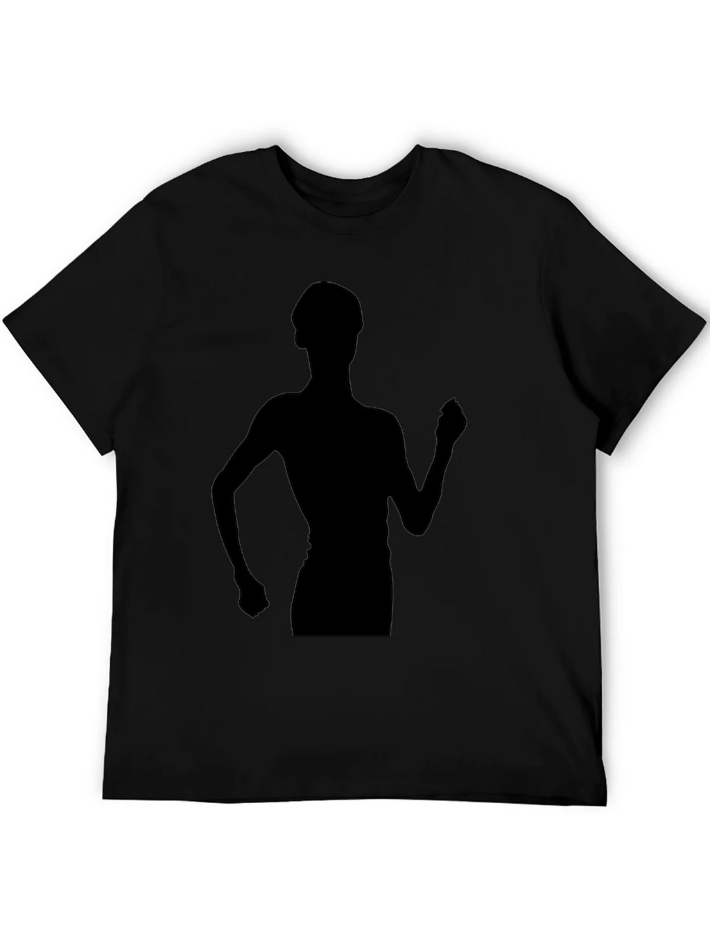 Silhouette Runner Graphic Tee - Black Cotton Comfort