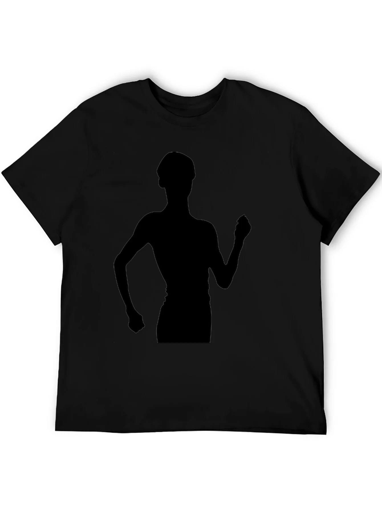 Silhouette Runner Graphic Tee - Black Cotton Comfort