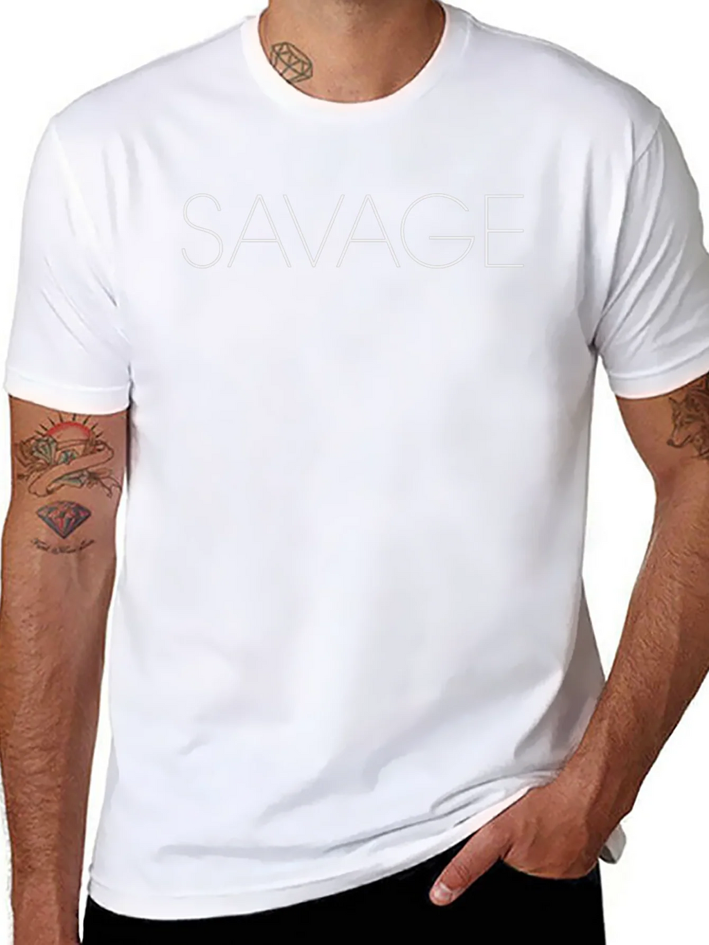 Savage Graphic Print Tee - Black Casual Shirt