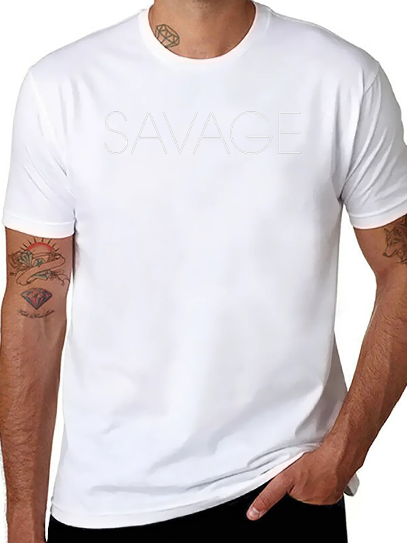 Savage Graphic Print Tee - Black Casual Shirt