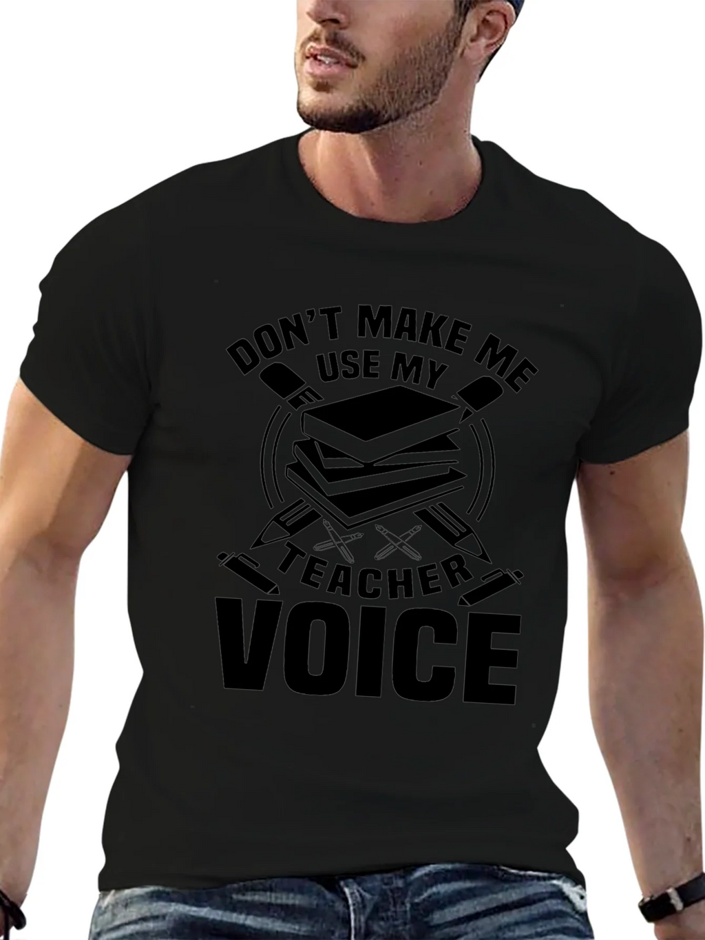 Teacher Voice Graphic Tee - Black