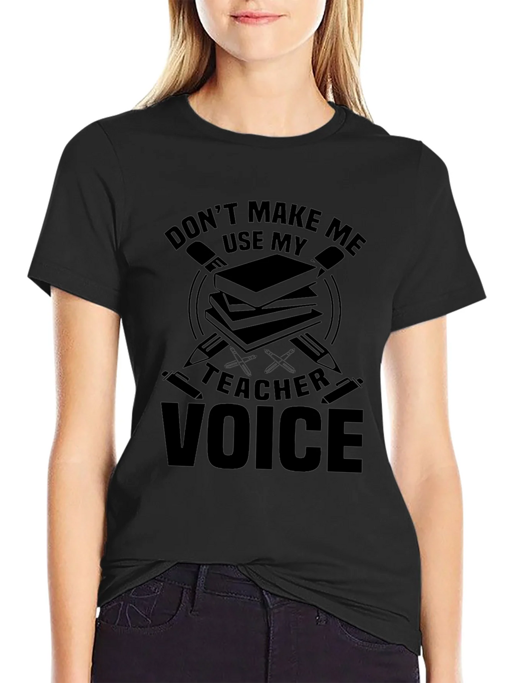 Teacher Voice Graphic Tee - Black