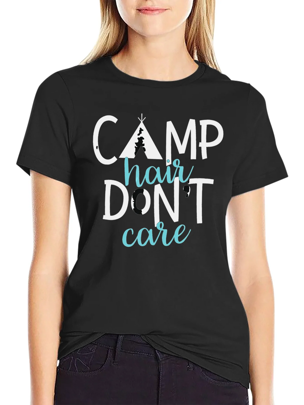 Camp Hair Dont Care Tee - Funny Camping Shirt