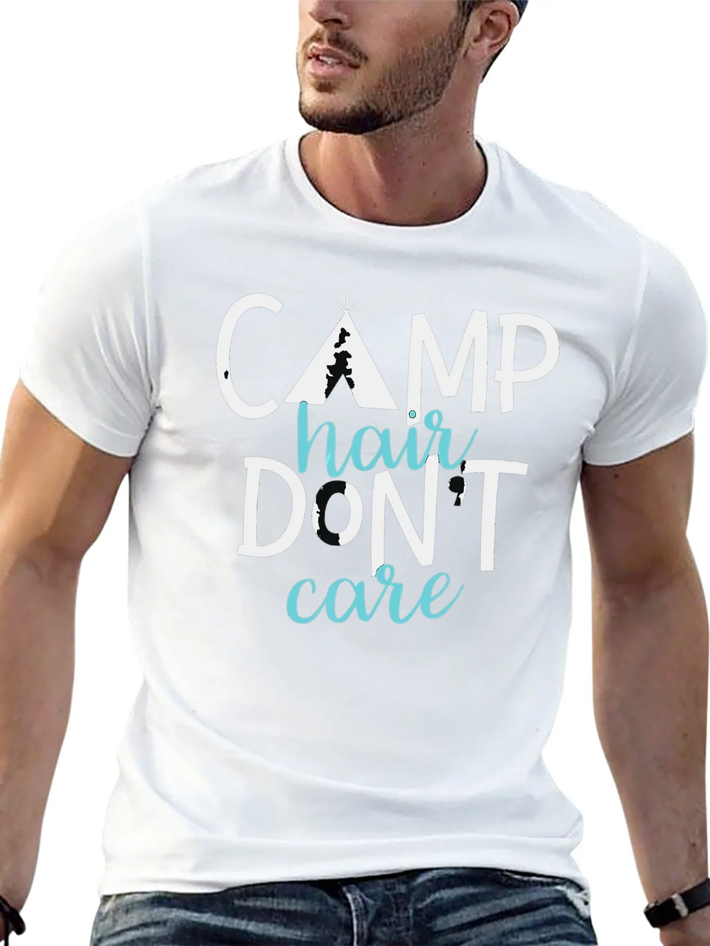 Camp Hair Dont Care Tee - Funny Camping Shirt