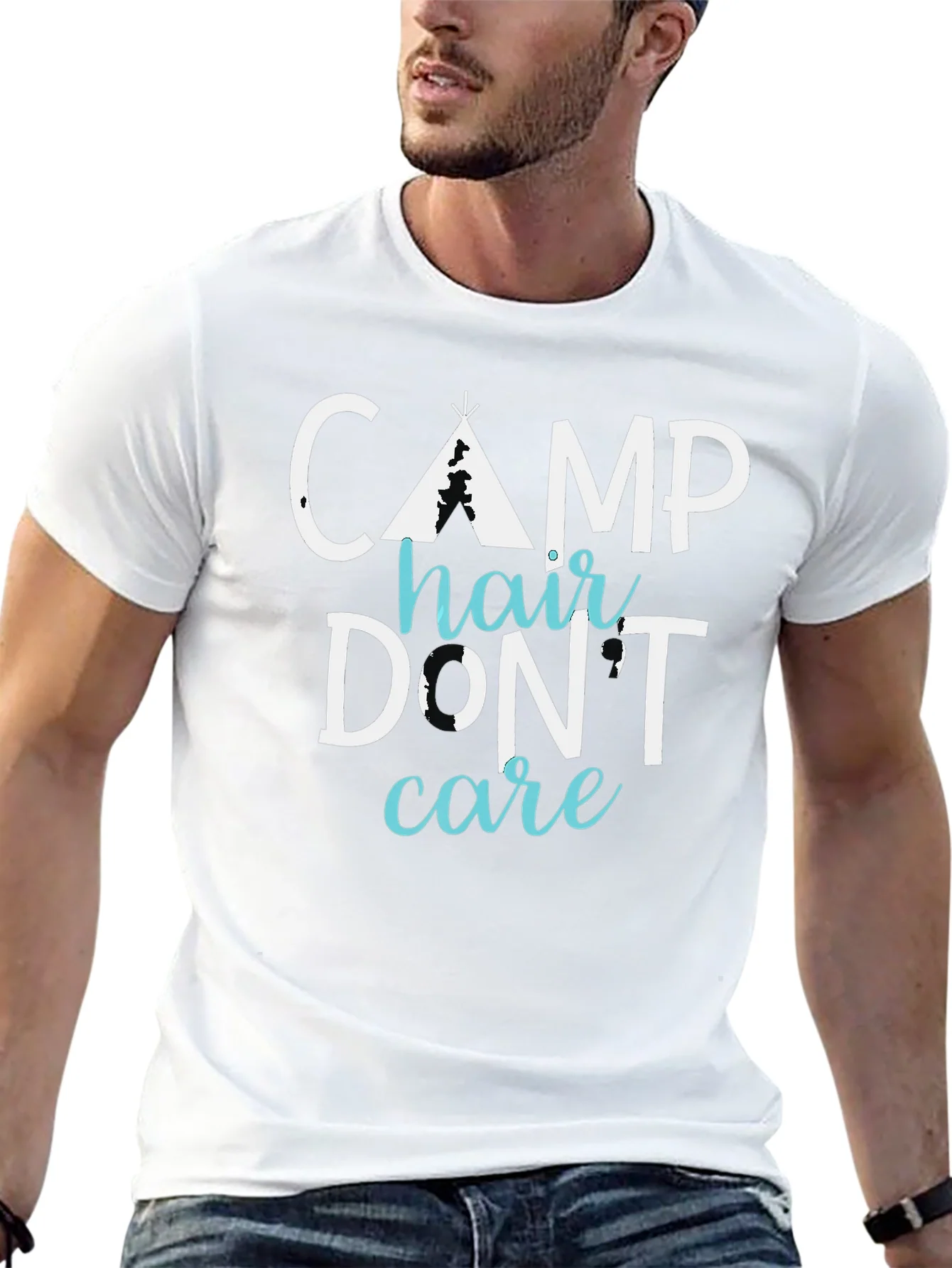 Camp Hair Dont Care Tee - Funny Camping Shirt
