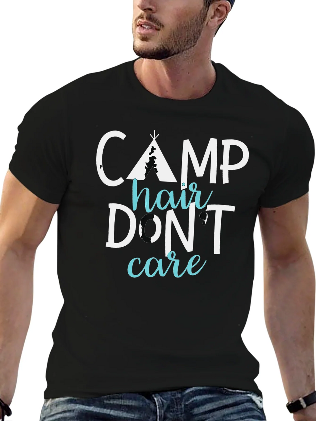 Camp Hair Dont Care Tee - Funny Camping Shirt
