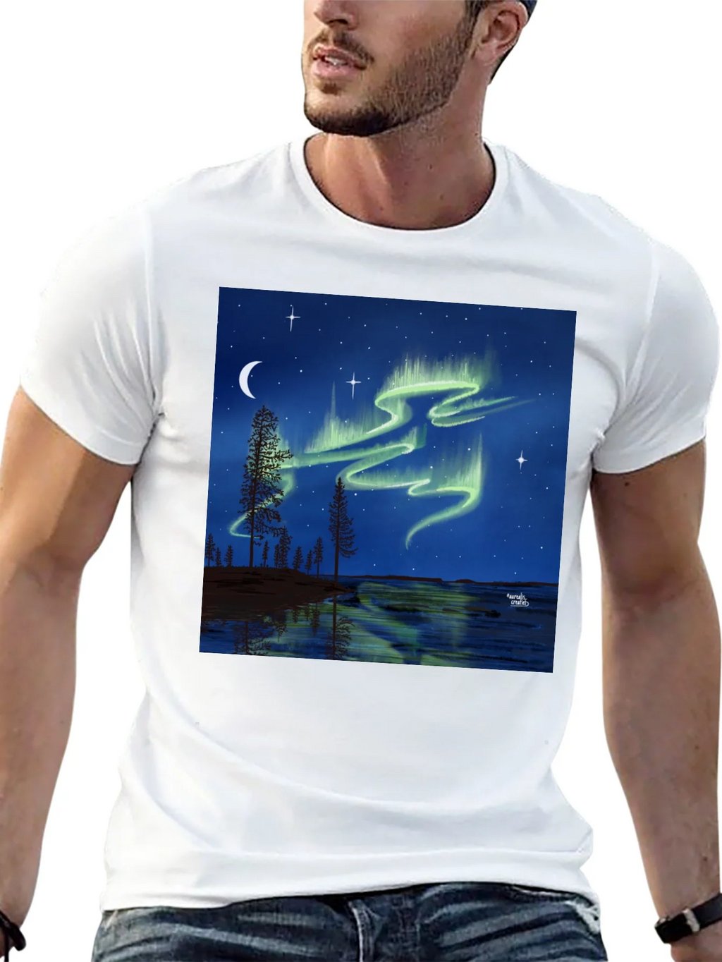 Aurora Borealis Black T-Shirt