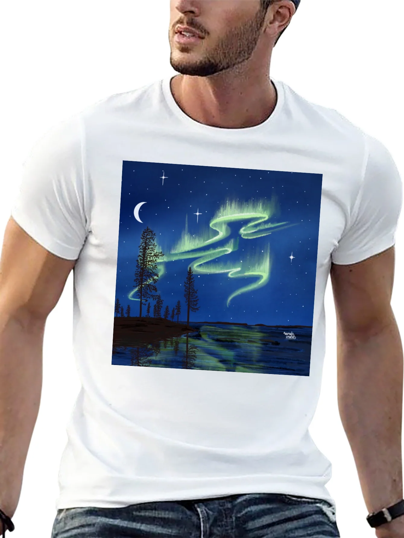 Aurora Borealis Black T-Shirt