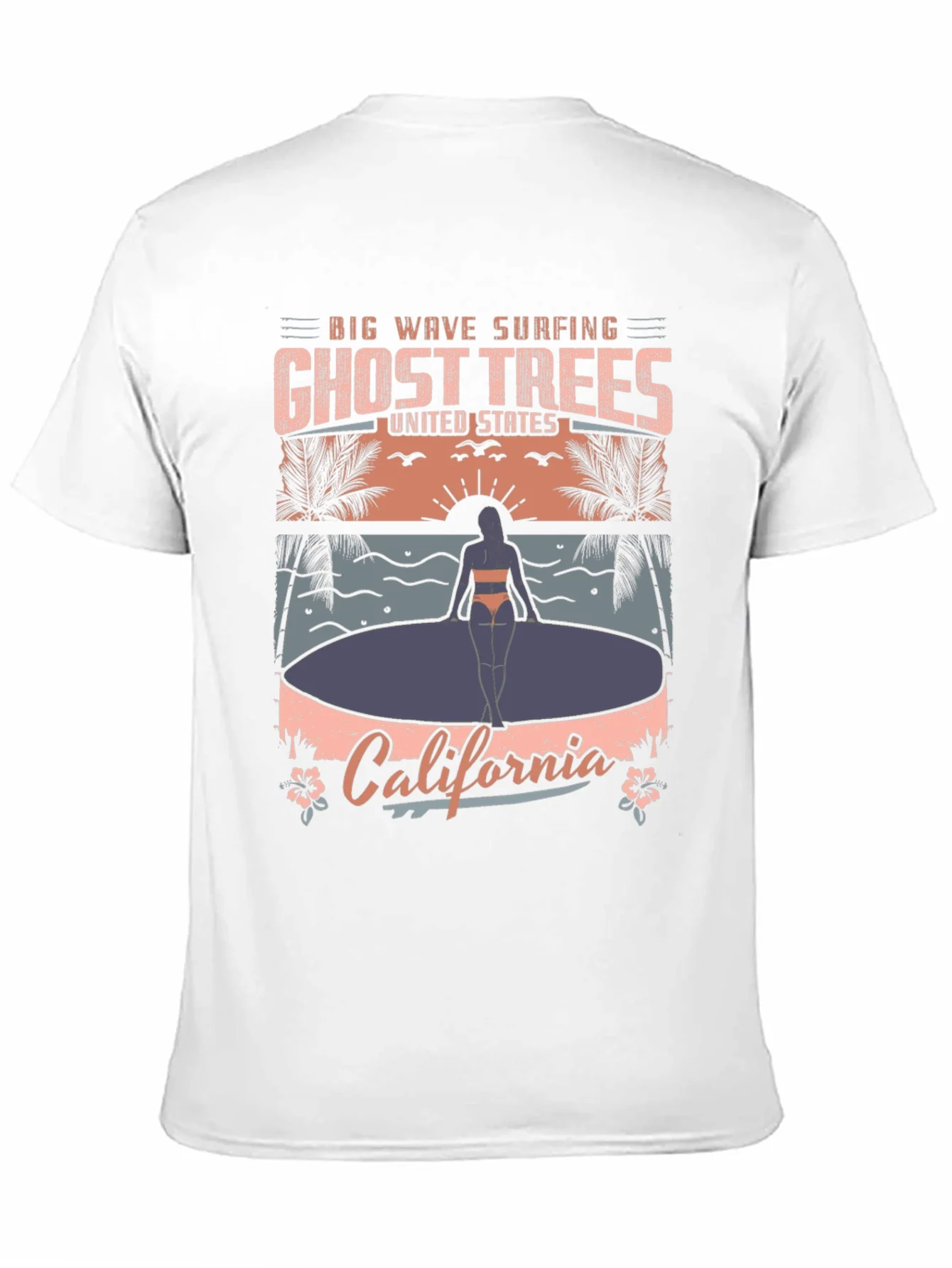 Ghost Trees California T-Shirt - Big Wave Surfing Tee