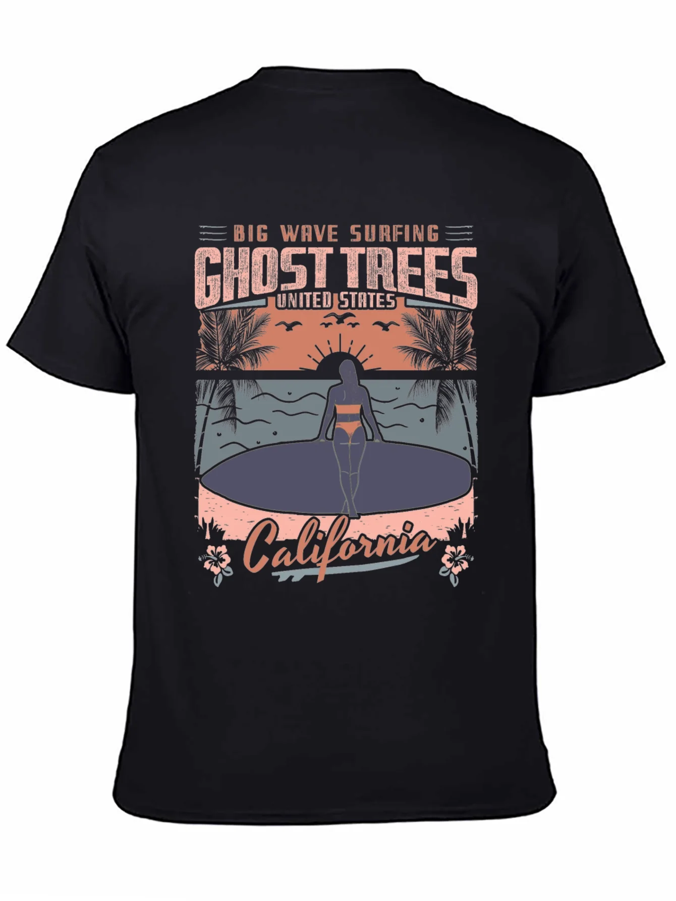 Ghost Trees California T-Shirt - Big Wave Surfing Tee