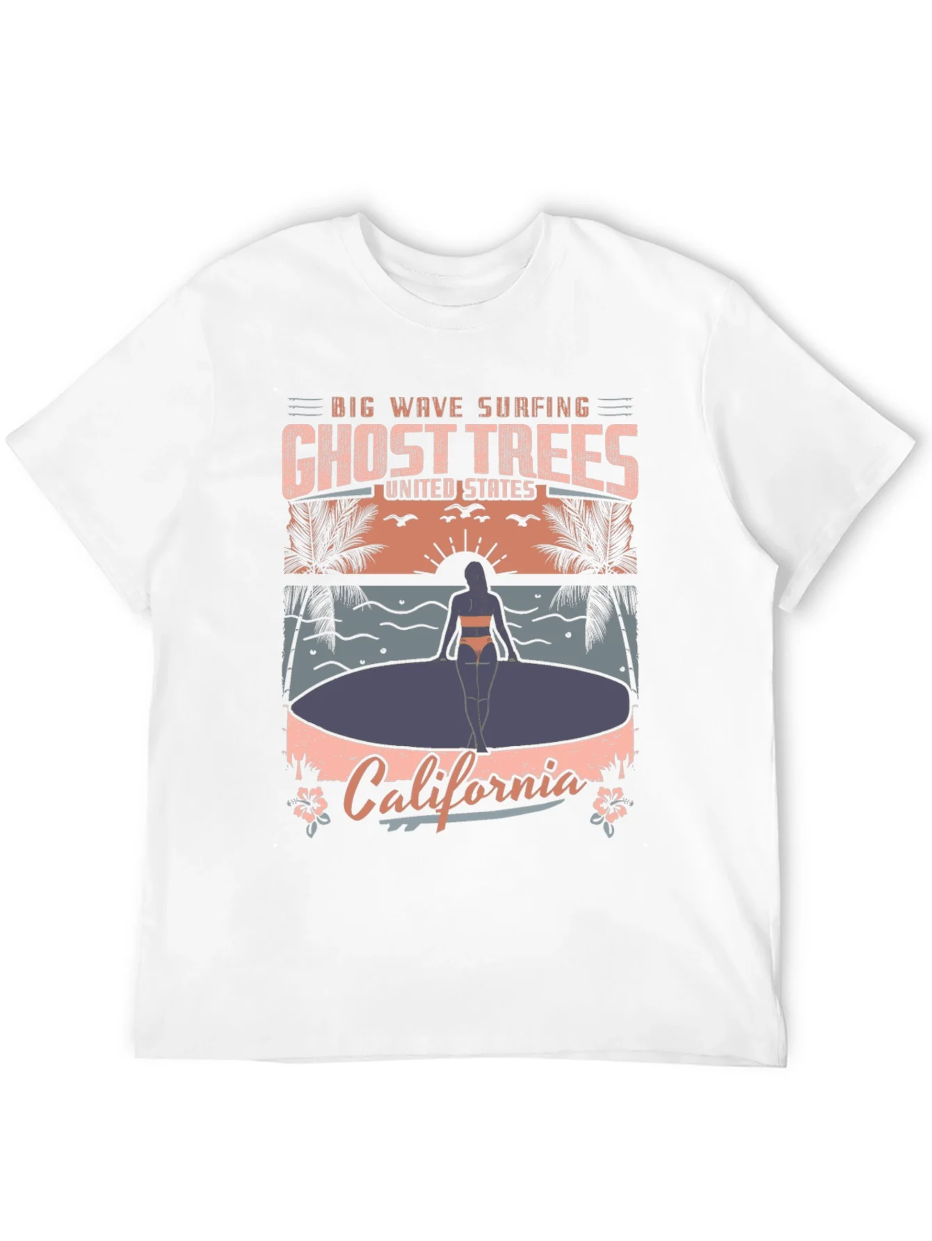 Ghost Trees California T-Shirt - Big Wave Surfing Tee