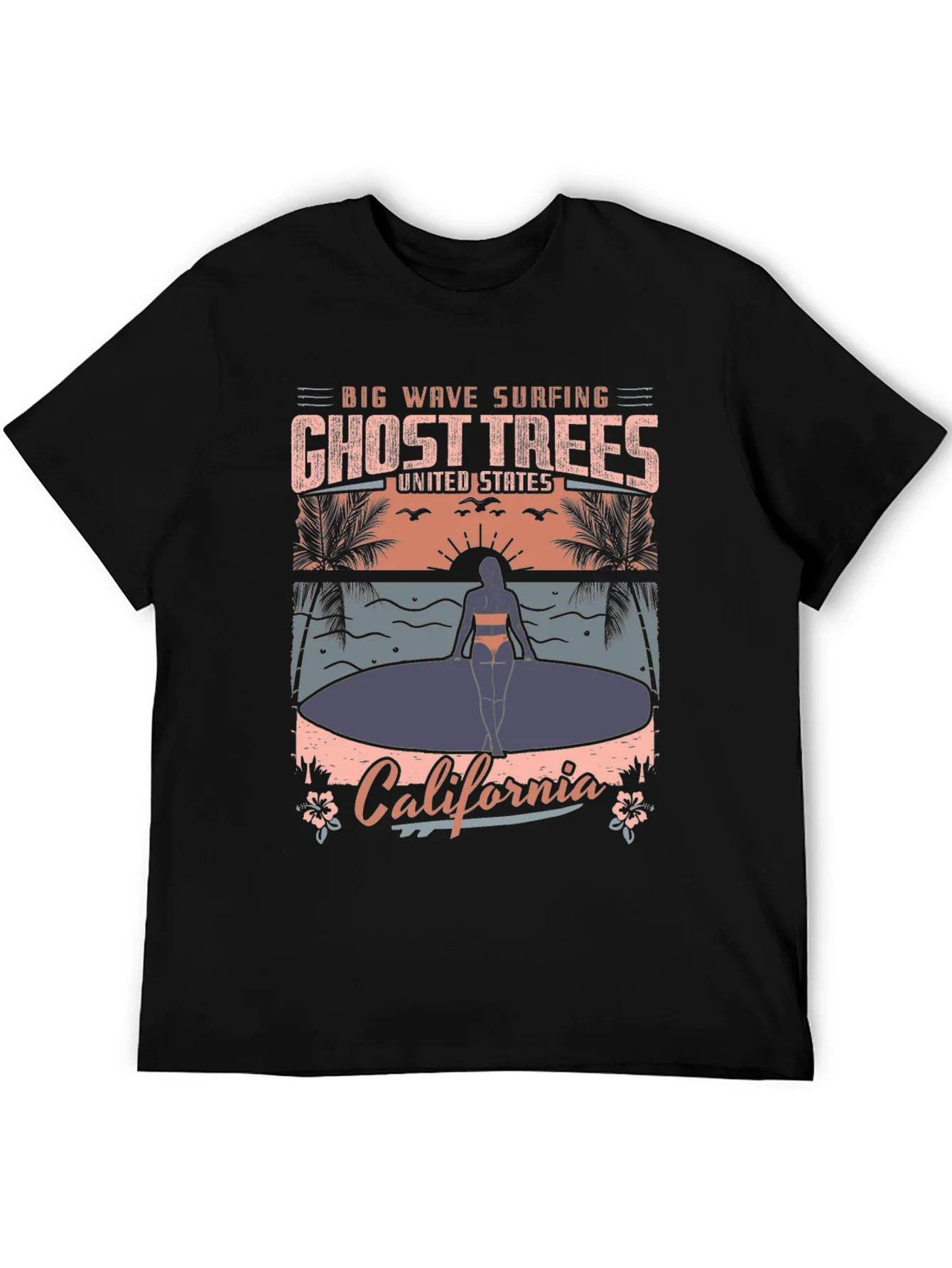 Ghost Trees California T-Shirt - Big Wave Surfing Tee