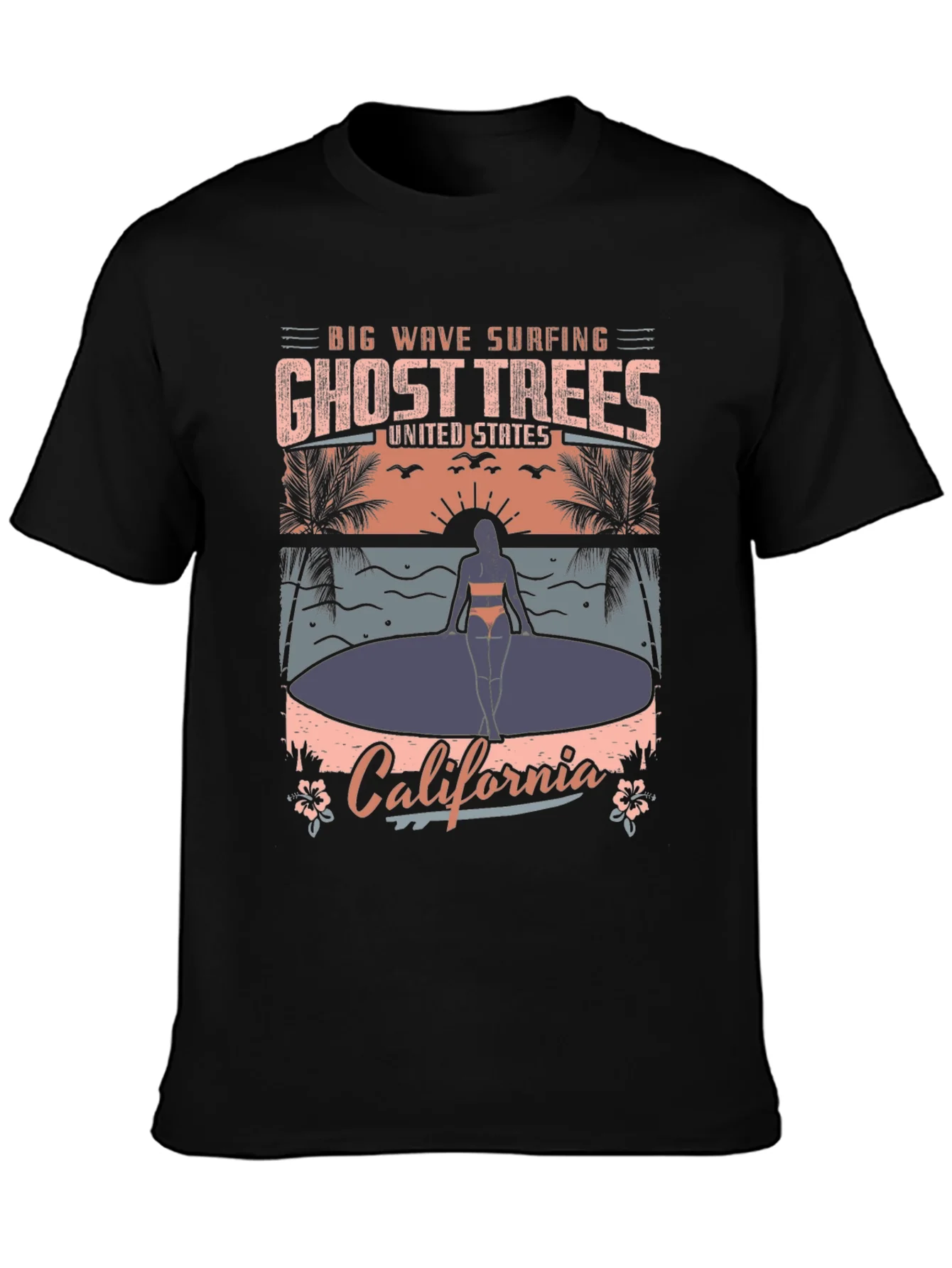 Ghost Trees California T-Shirt - Big Wave Surfing Tee