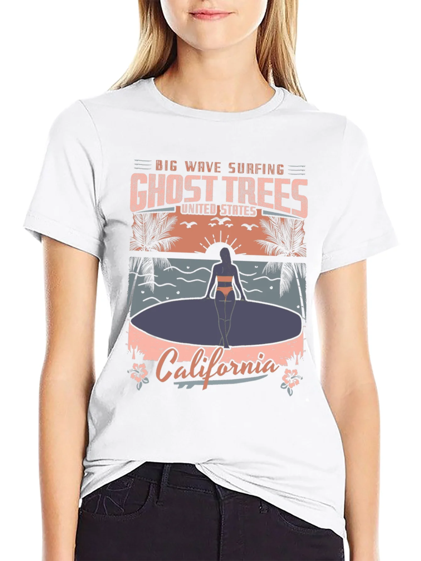 Ghost Trees California T-Shirt - Big Wave Surfing Tee