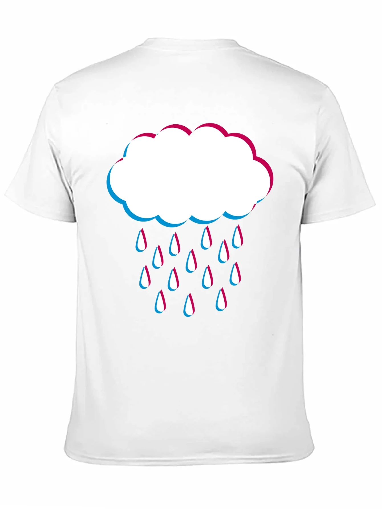 Rain Cloud Graphic Tee - Black Cotton Blend