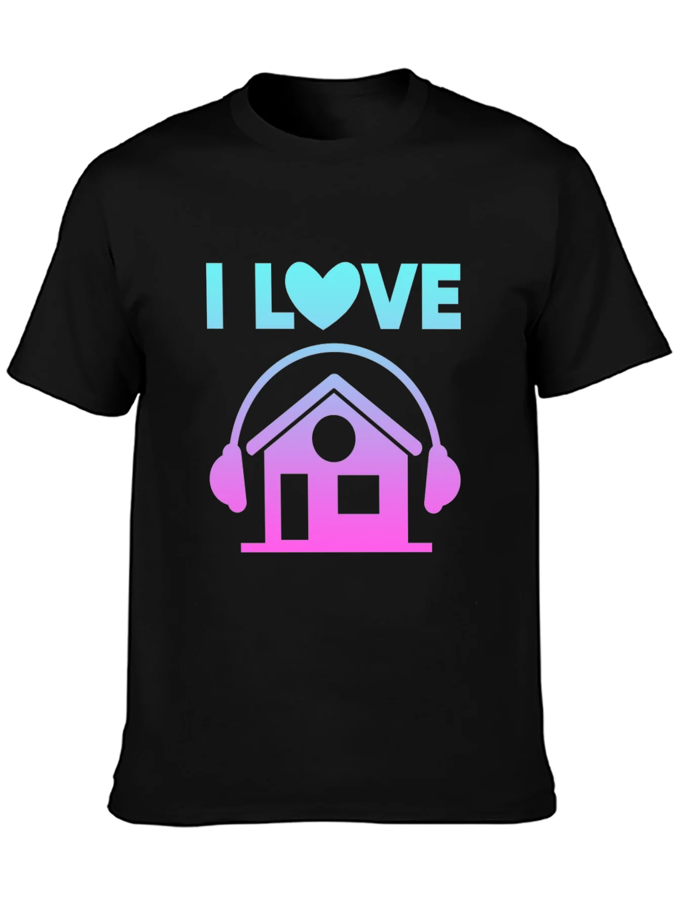 I Love House Music Graphic Tee - DJ House Party Shirt