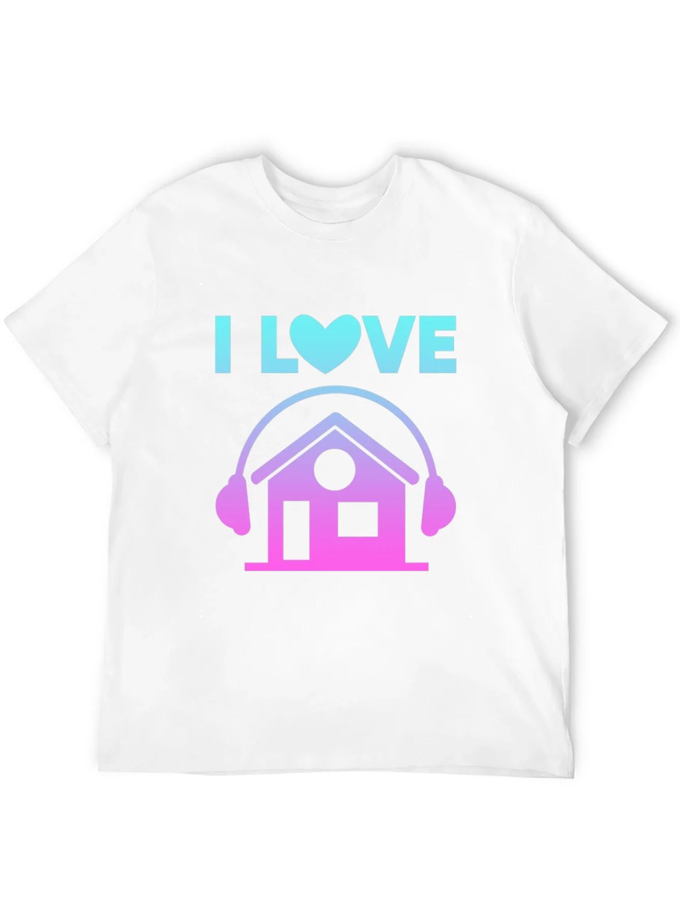 I Love House Music Graphic Tee - DJ House Party Shirt