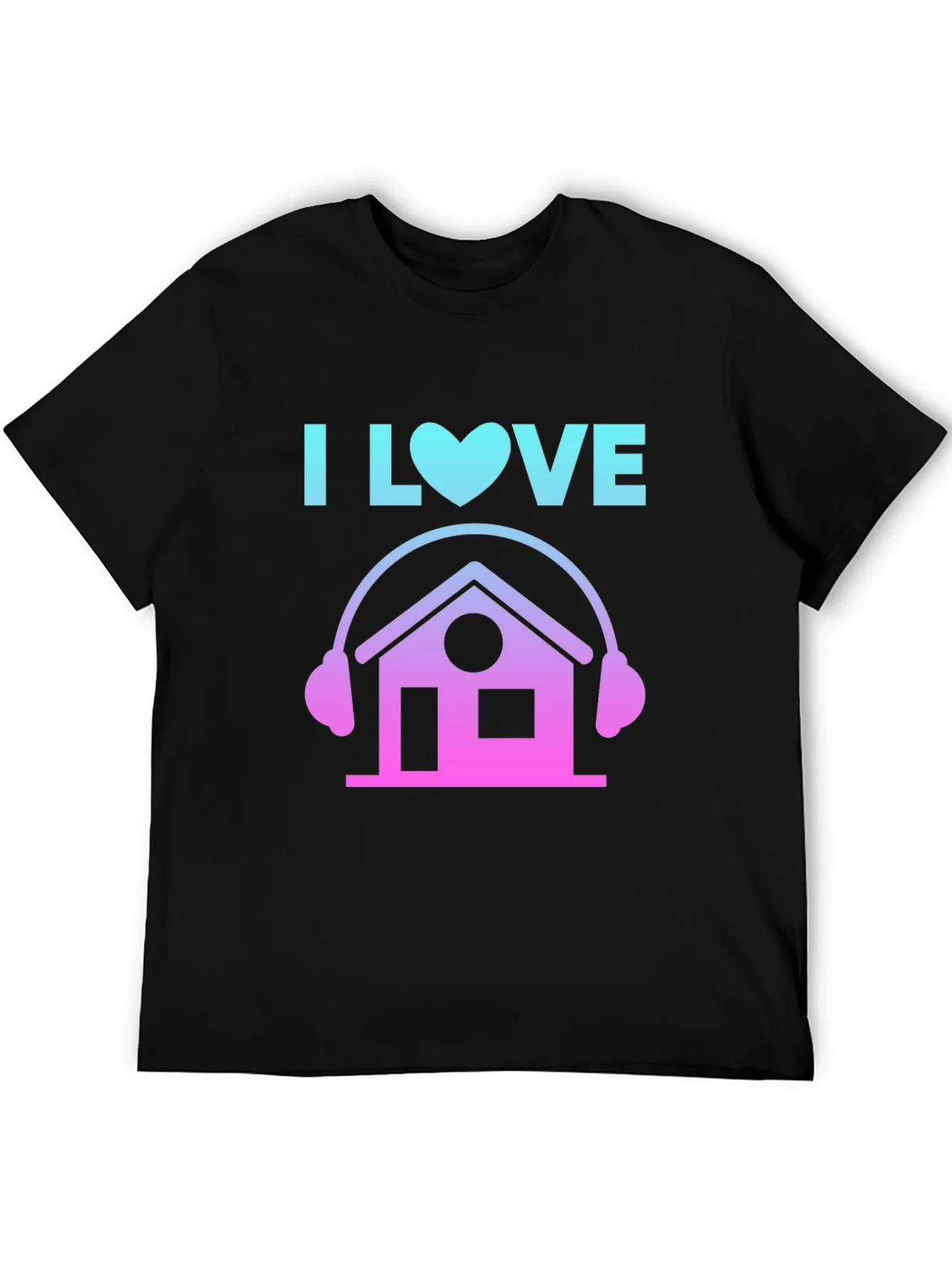 I Love House Music Graphic Tee - DJ House Party Shirt