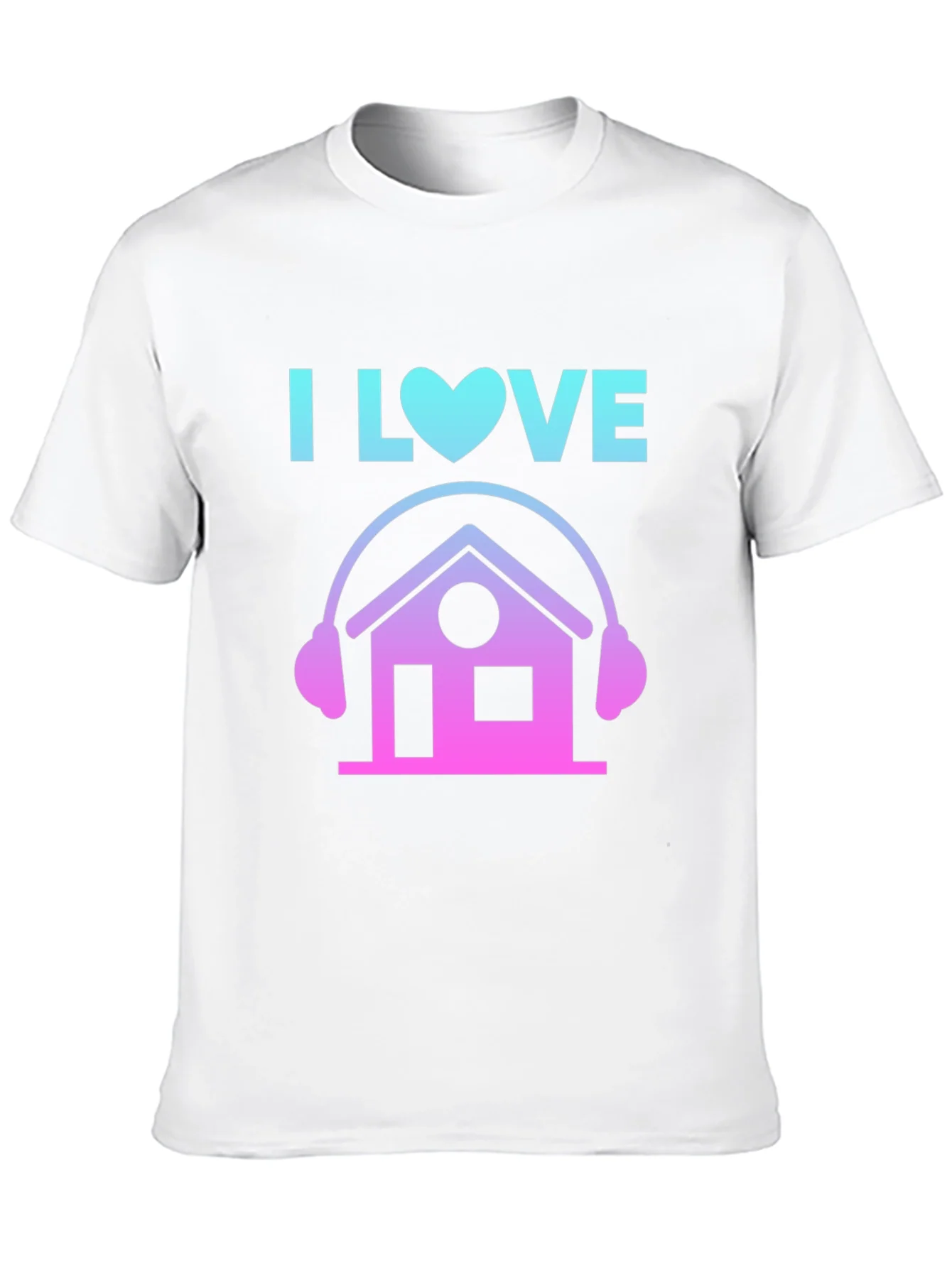 I Love House Music Graphic Tee - DJ House Party Shirt