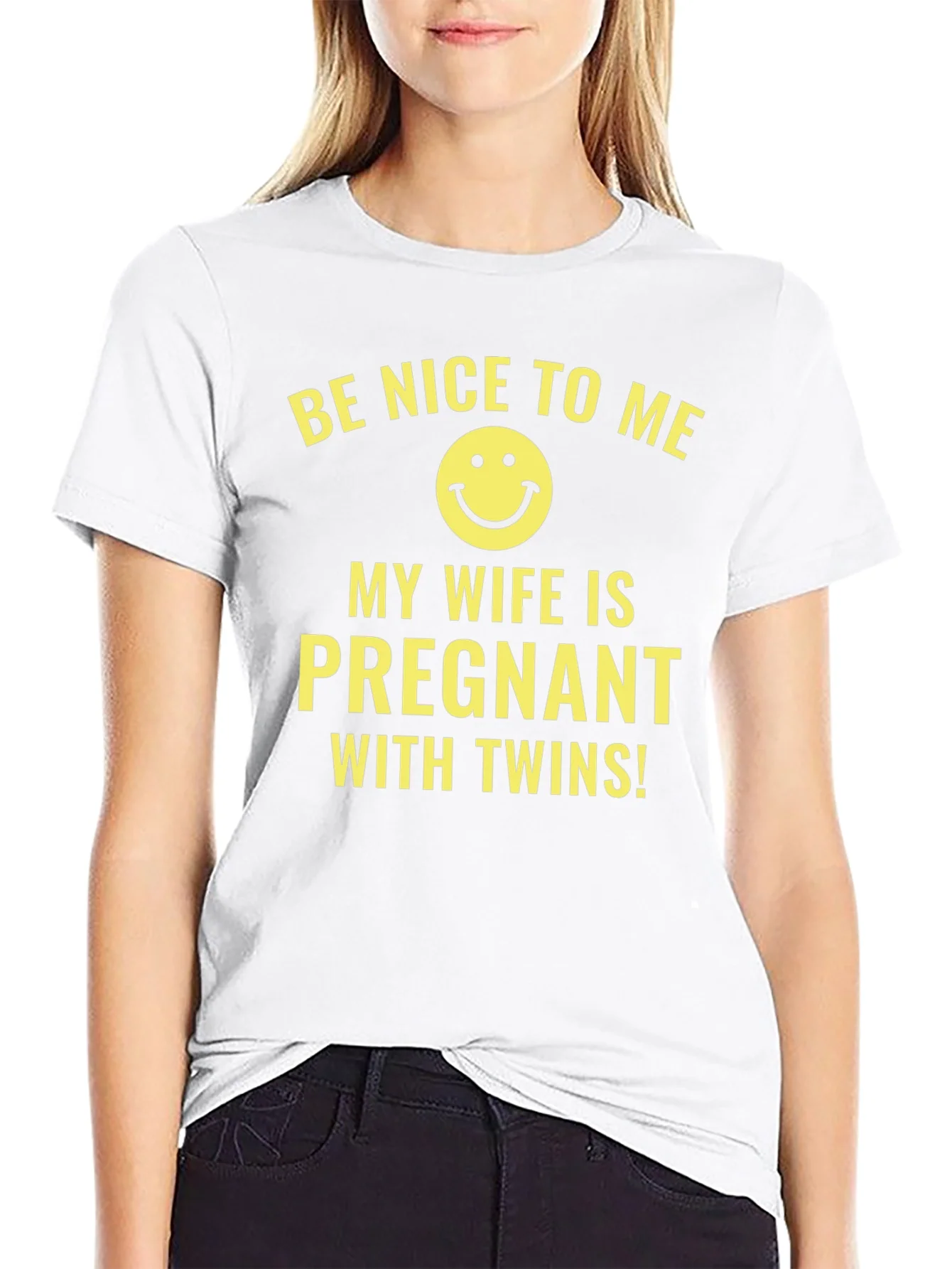 Funny Pregnancy Announcement T-Shirt: My Wife Is Pregnant With Twins!