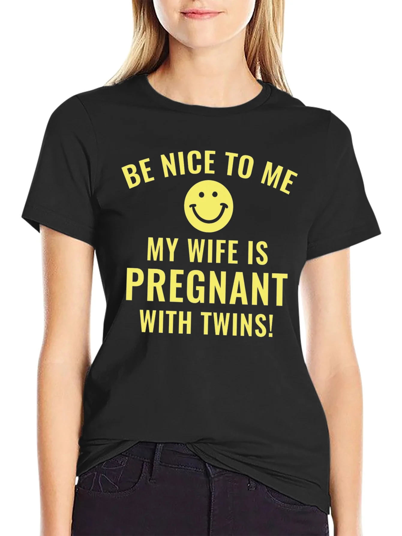Funny Pregnancy Announcement T-Shirt: My Wife Is Pregnant With Twins!