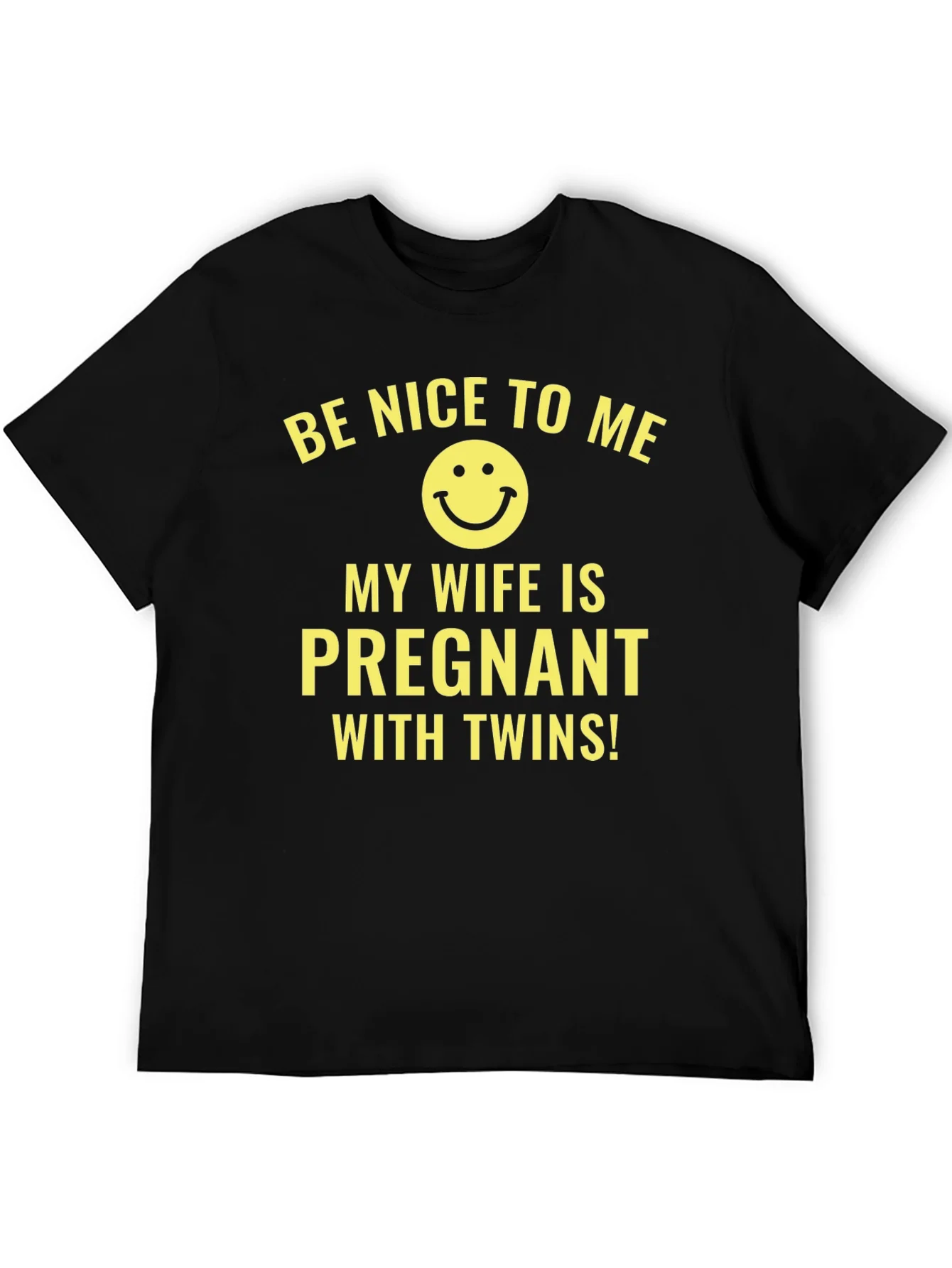 Funny Pregnancy Announcement T-Shirt: My Wife Is Pregnant With Twins!