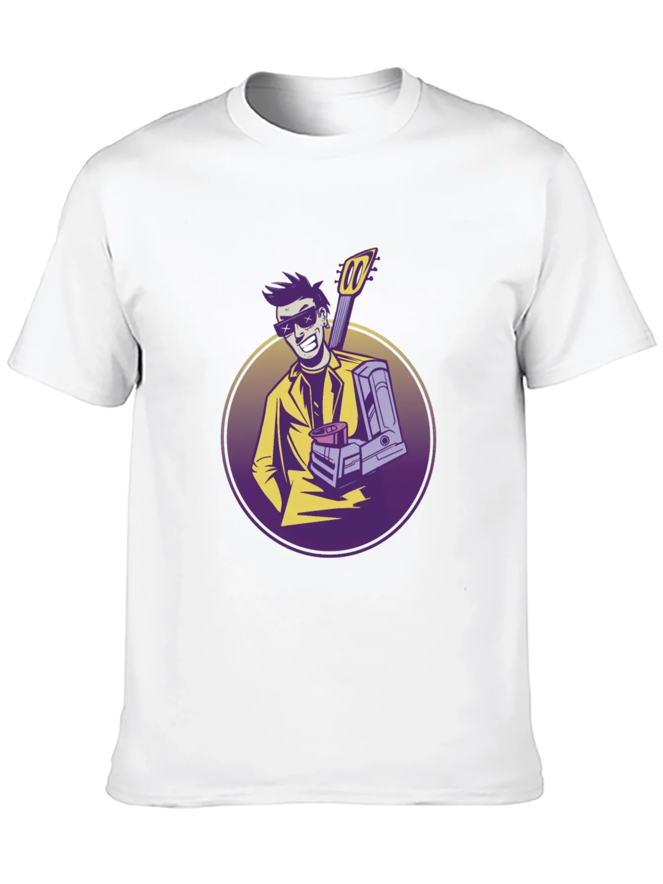 Cool Musician Graphic T-Shirt - Black