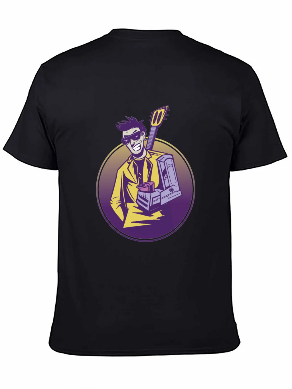 Cool Musician Graphic T-Shirt - Black