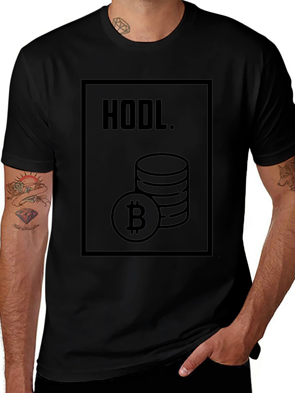 HODL Bitcoin Crypto T-Shirt - Black