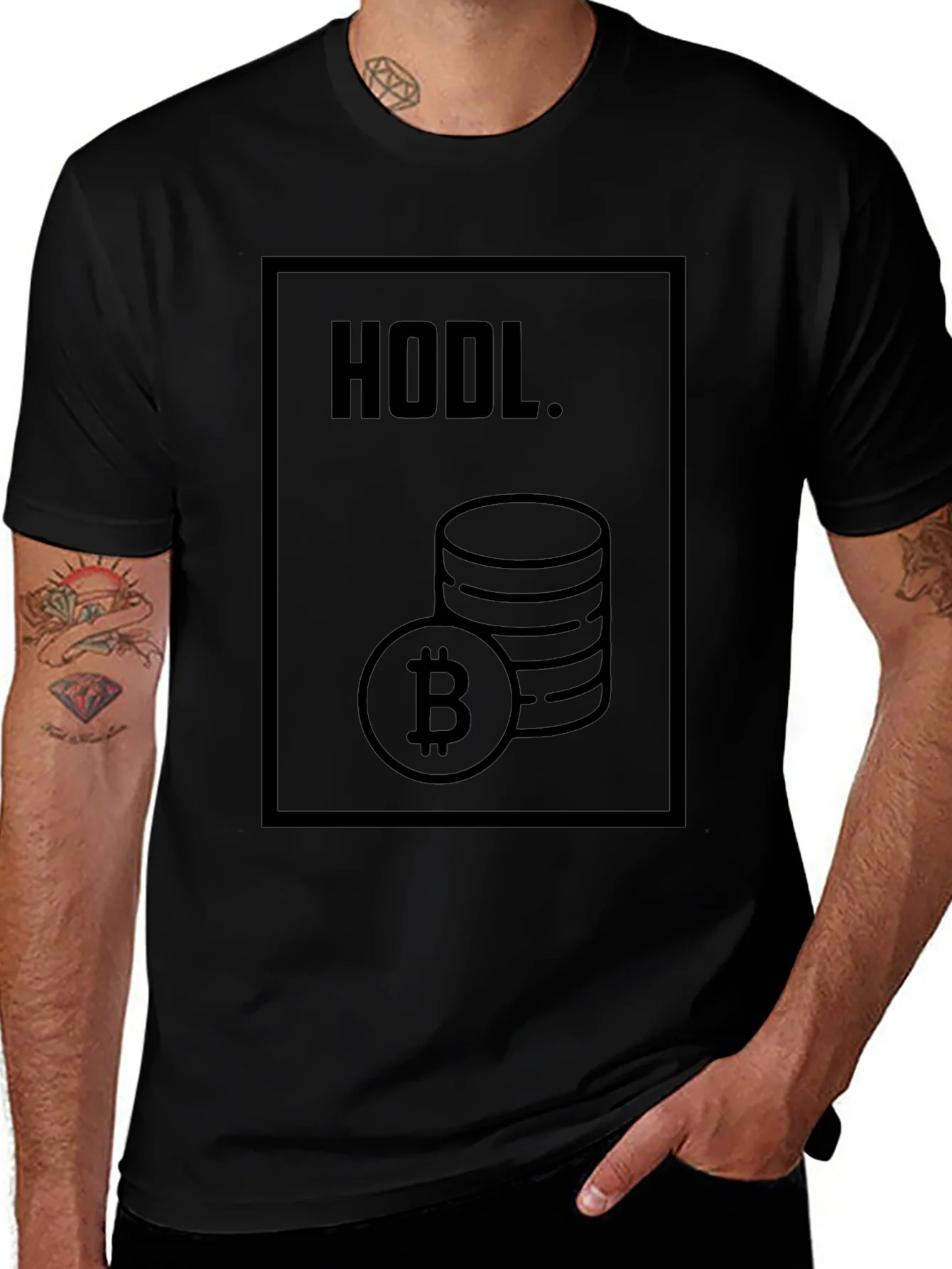 HODL Bitcoin Crypto T-Shirt - Black