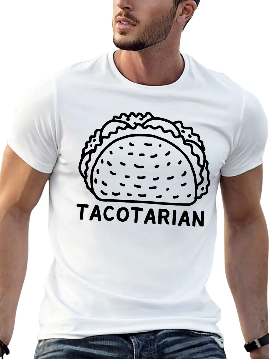 Tacotarian Black T-Shirt - Funny Taco Lover Tee