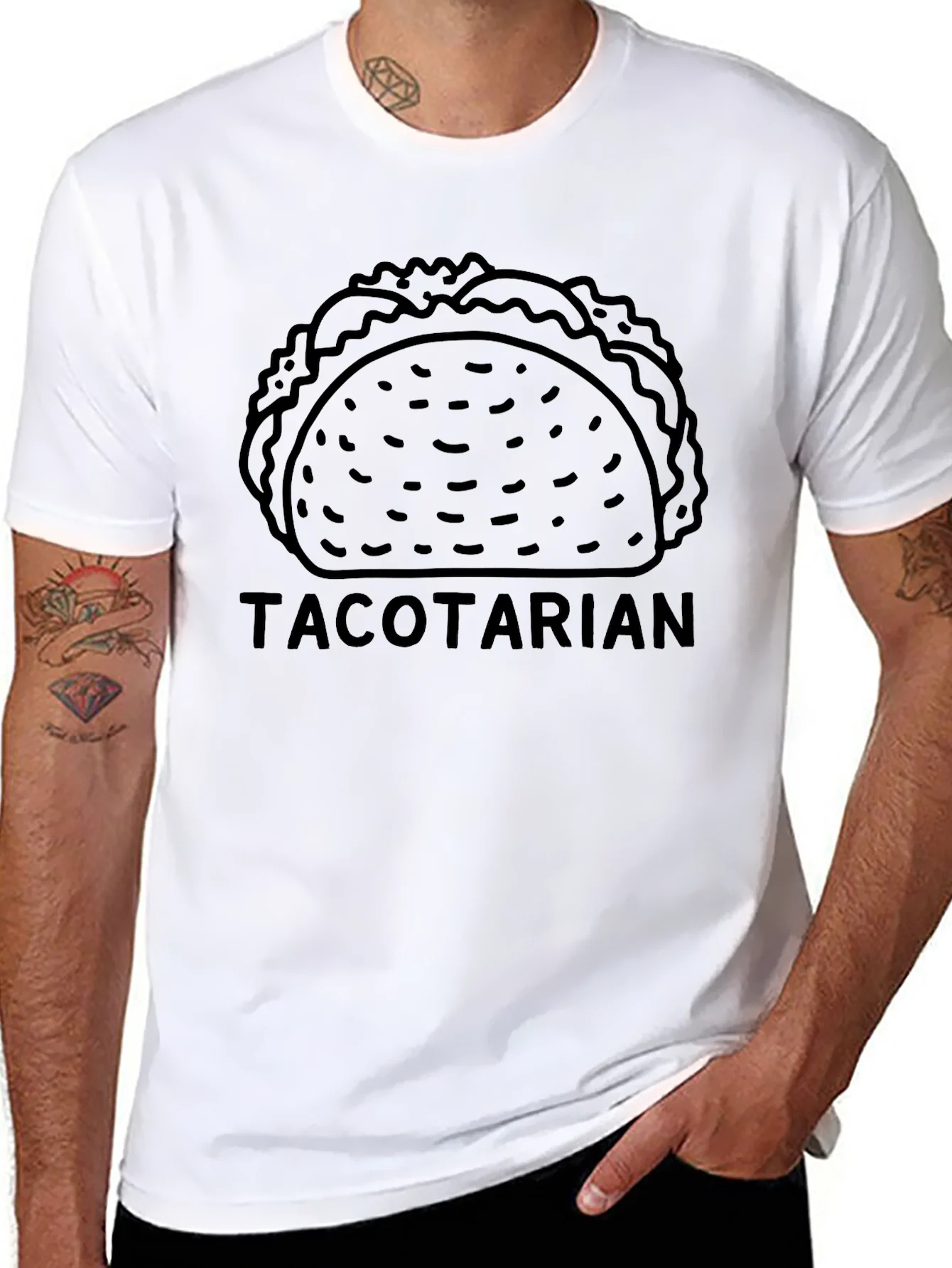 Tacotarian Black T-Shirt - Funny Taco Lover Tee
