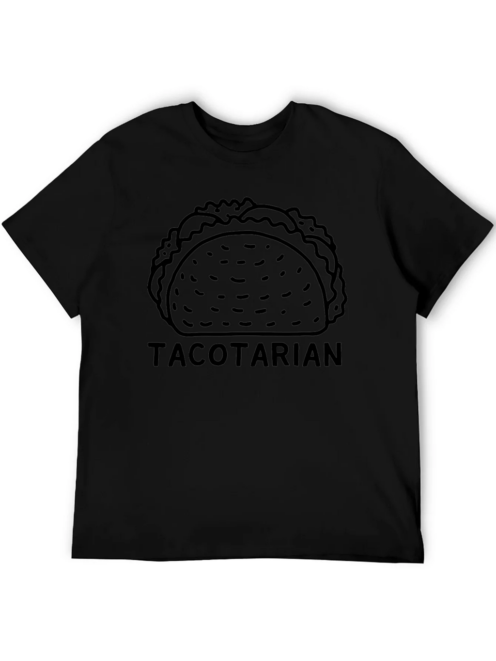 Tacotarian Black T-Shirt - Funny Taco Lover Tee