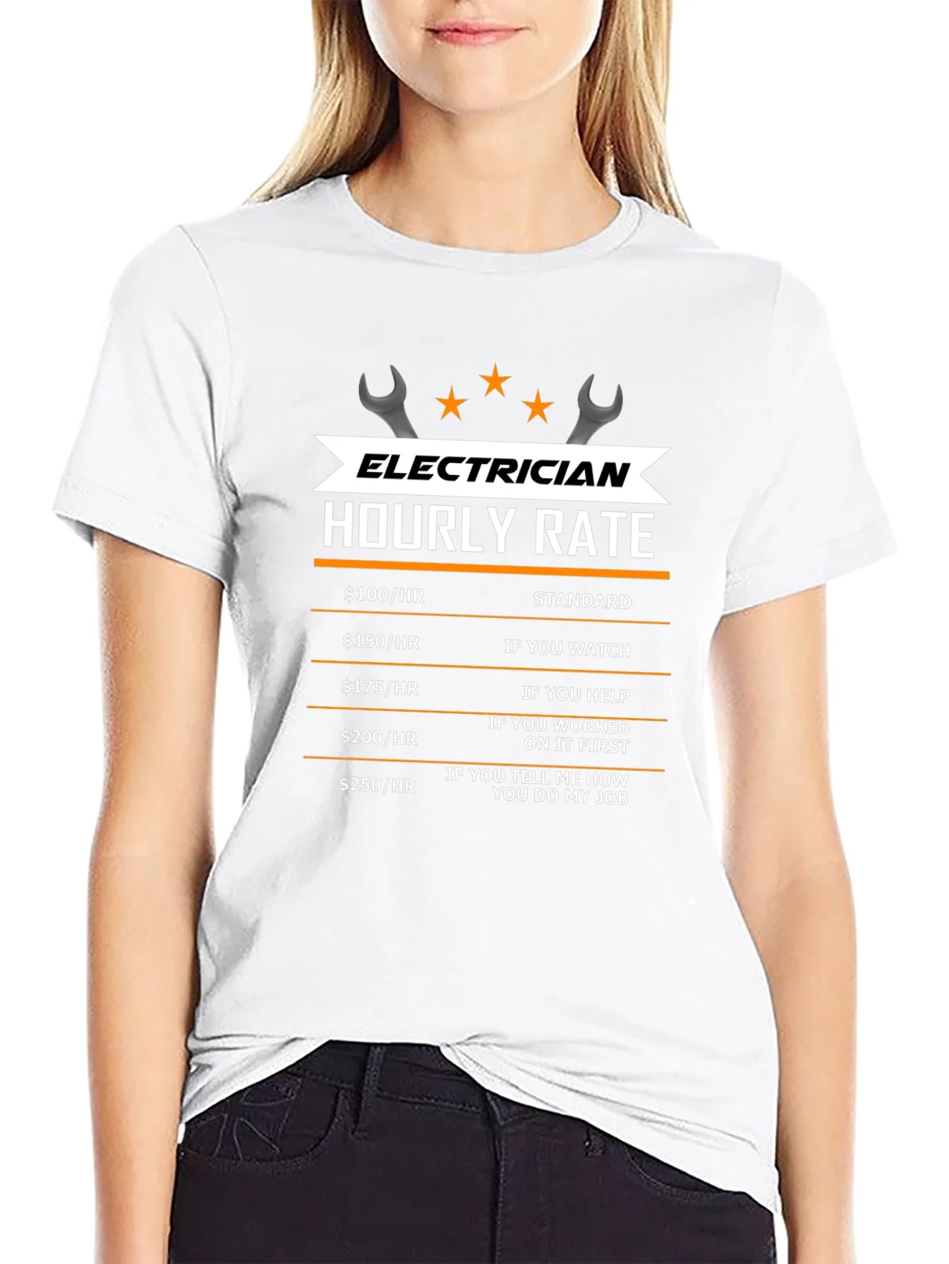 Electrician Hourly Rate T-Shirt - Funny Work Tee