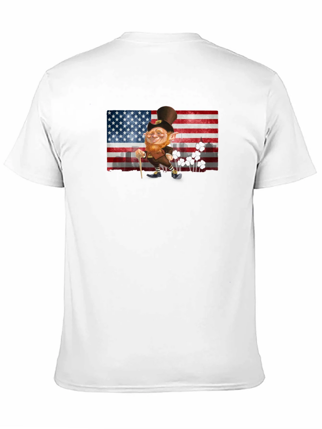 Leprechaun USA Flag Graphic Tee - St. Patricks Day