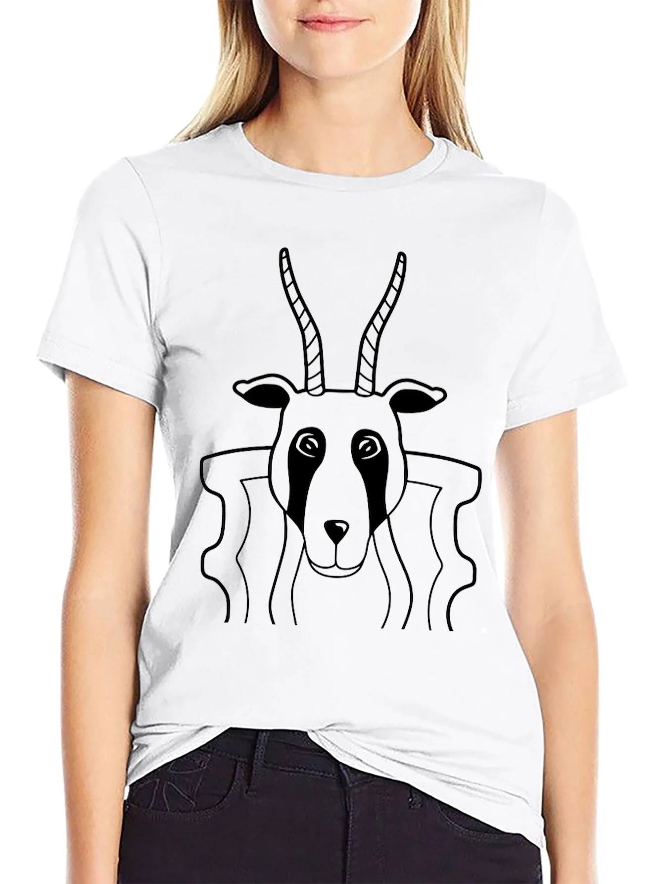 Black Antelope Graphic Tee - Stylish Comfort