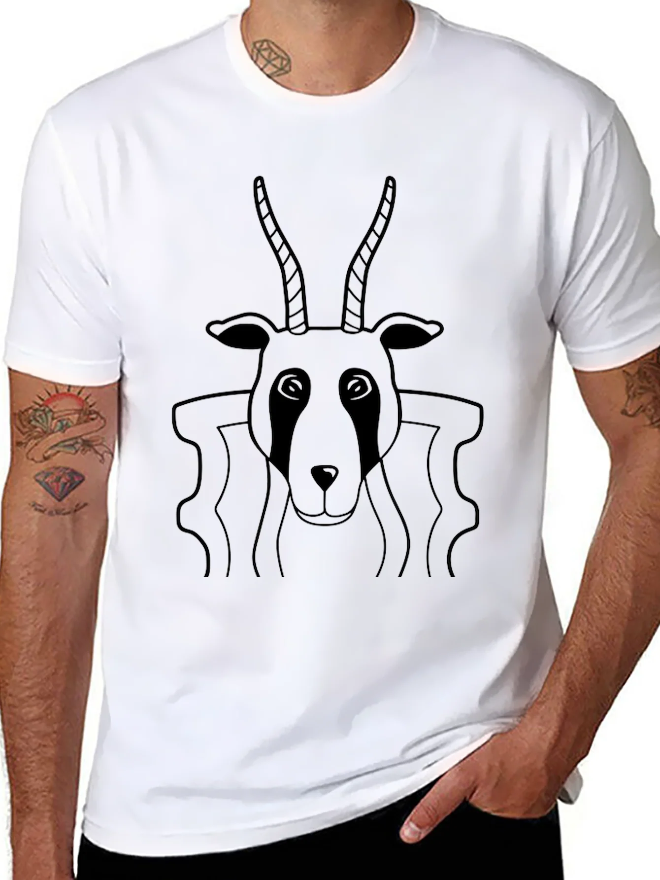 Black Antelope Graphic Tee - Stylish Comfort
