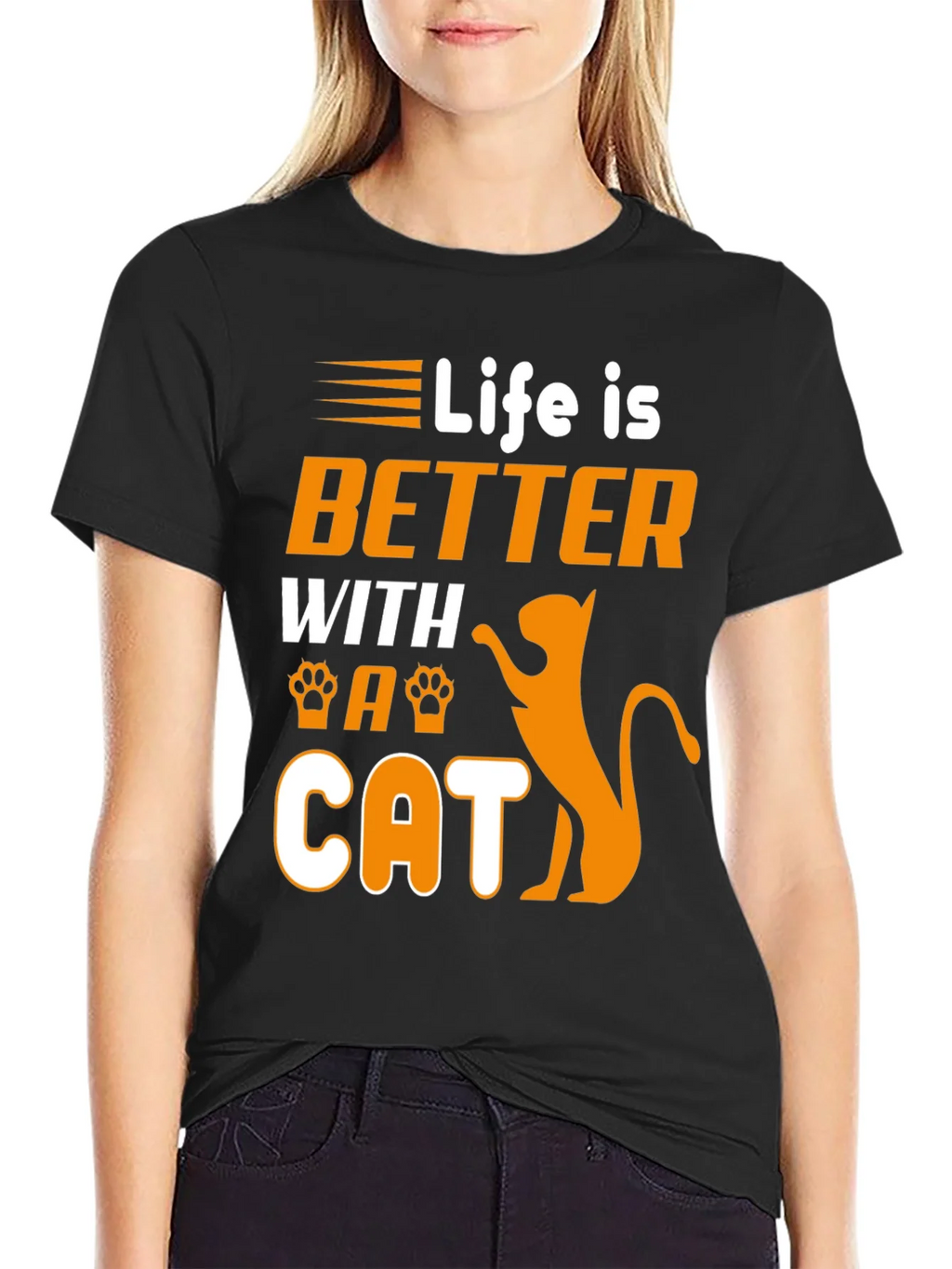 Life is Better With a Cat Graphic Tee