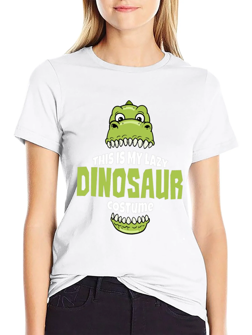Lazy Dinosaur Costume T-Shirt Funny Halloween
