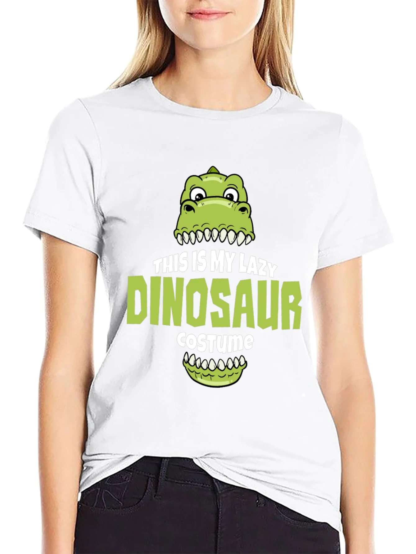 Lazy Dinosaur Costume T-Shirt Funny Halloween